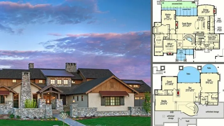 2-Story 5-Bedroom Craftsman-Style Home With Private Guest Suite (Floor Plan)