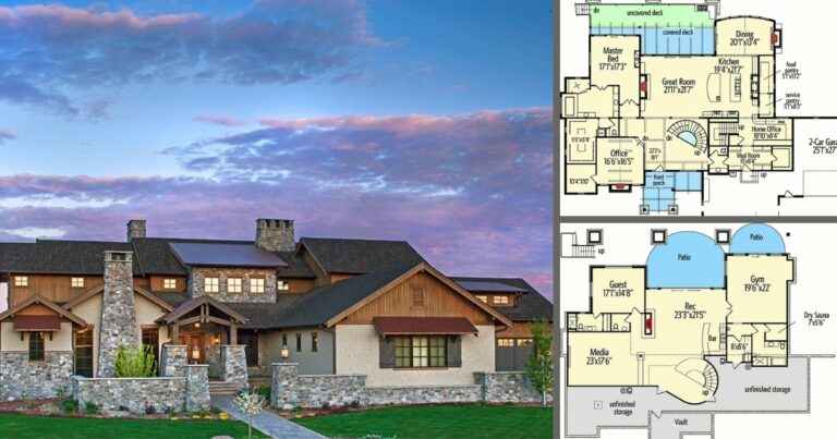 2-Story 5-Bedroom Craftsman-Style Home With Private Guest Suite (Floor Plan)