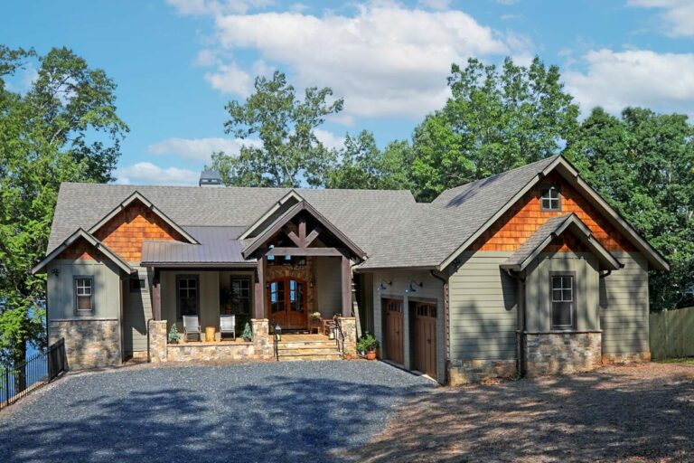 4-Bedroom 1-Story Rugged Craftsman House with a Panoramic View Balcony (Floor Plan)