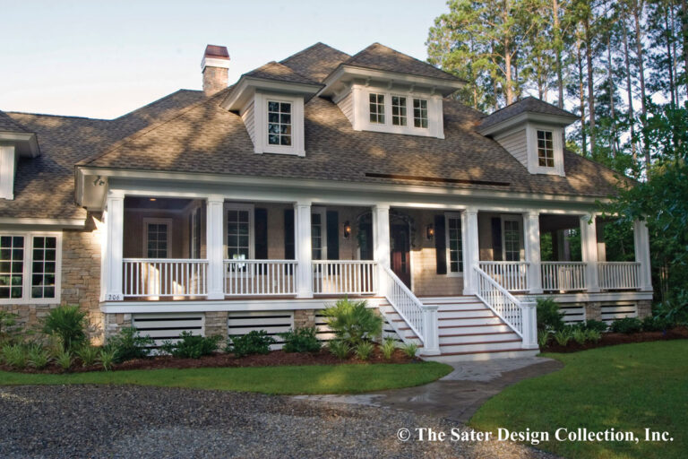 3-Bedroom, 2-Story Country Home with a Lavish Wraparound Porch (Floor Plan)
