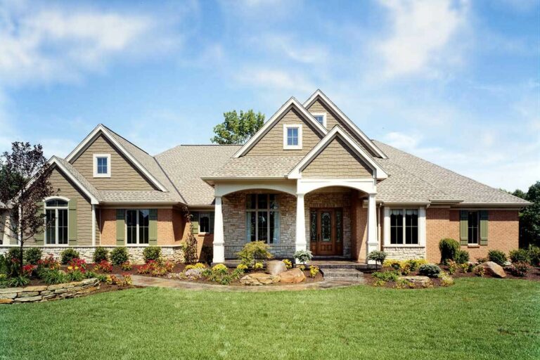 Expandable 5-Bedroom Single-Story Home with Optional Lower Level (Floor Plan)