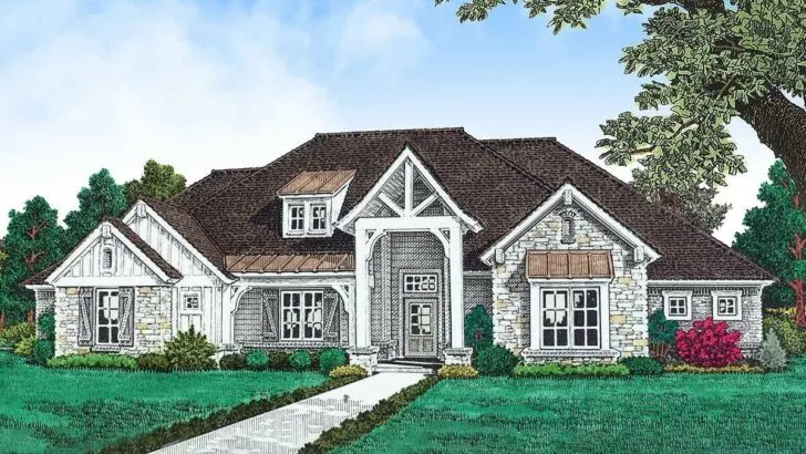 3-Bedroom One-Story Hill Country House with Secret Safe Room (Floor Plan)