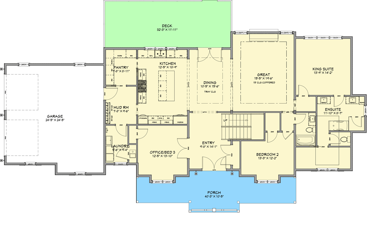 5-Bedroom Two-Story Rustic Farmhouse with a Versatile Loft and Side ...