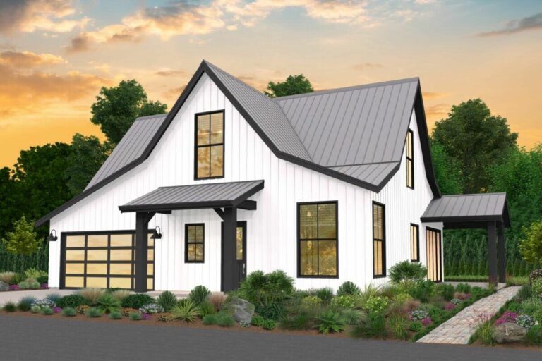 3-Bedroom 2-Story Rustic Barnhouse with Extra Flex Space (Floor Plan)