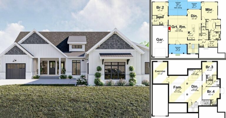 2-Bedroom 1-Story Modern Craftsman Home with Hidden Pantry (Floor Plan)