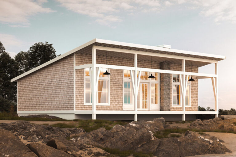 3-Bedroom 1-Story Modern Rustic Cottage With Mountain or Water Views (Floor Plan)