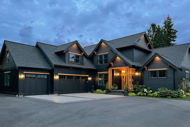 2-Story 4-Bedroom Country Craftsman Home with Parking Courtyard (Floor Plan)