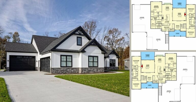3-Bedroom One-Story Craftsman Home with Split Bedrooms (Floor Plan)