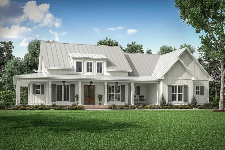 2-Story 4-Bedroom Modern Farmhouse with Bonus Room (Floor Plan)
