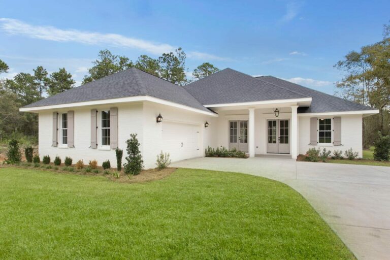 Acadian-Style 3-Bedroom 1-Story Home With Split Bedrooms and Flex Room (Floor Plan)