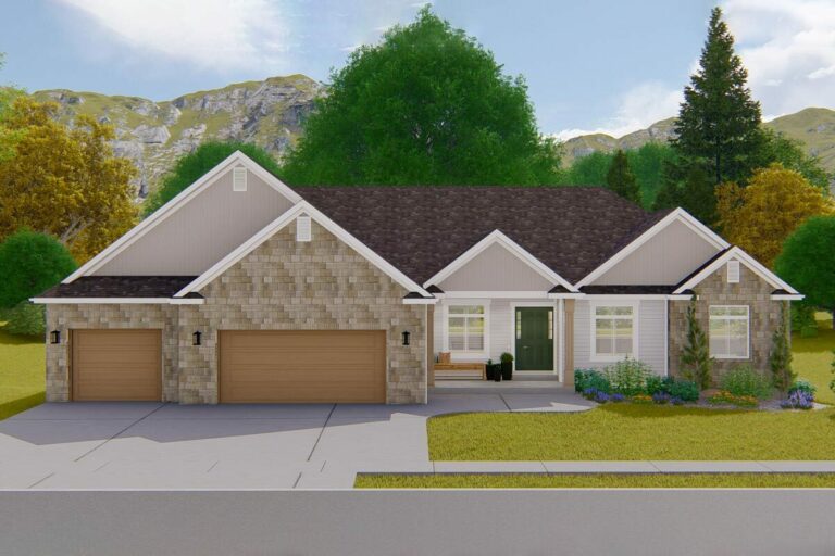 3-Bedroom Single-Story Ranch Home With 3-Bed Apartment Downstairs (Floor Plan)
