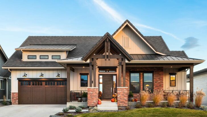 4-Bedroom Single-Story Rustic Craftsman Home with Vaulted Covered Patio (Floor Plan)