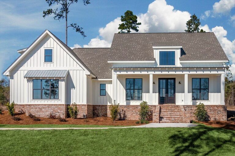 4-Bedroom 2-Story Modern Farmhouse With Bonus Room (Floor Plan)