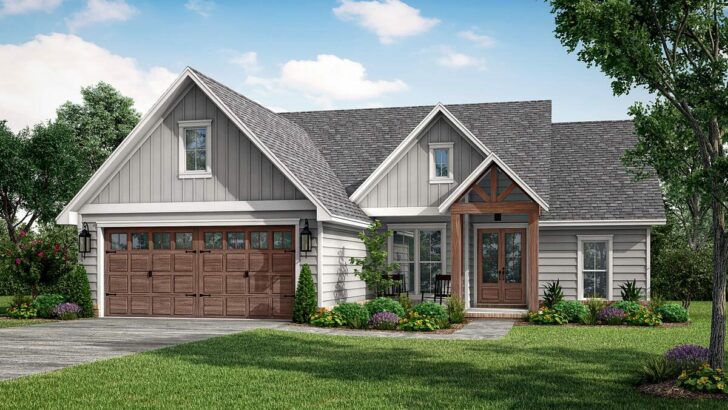 New American 3-Bedroom 1-Story Home With Spacious Home Office (Floor Plan)