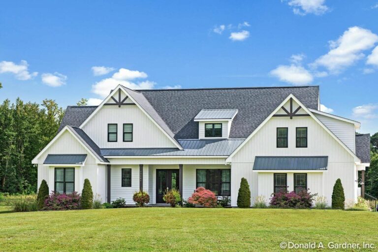 3-Bedroom 1-Story Modern Farmhouse Ranch Home with Screened Porch and Bonus Room (Floor Plan)