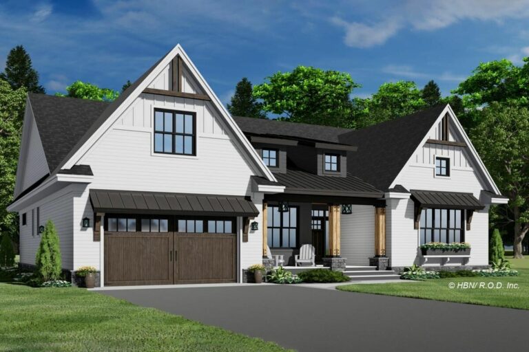 3-Bedroom 1-Story Modern Farmhouse with Optional Bonus Expansion (Floor Plan)