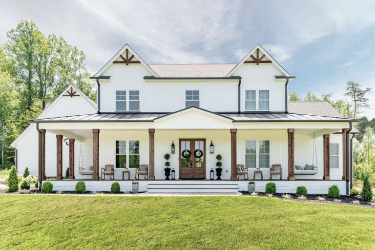 4-Bedroom 2-Story Farmhouse with Wraparound Porch (Floor Plan)