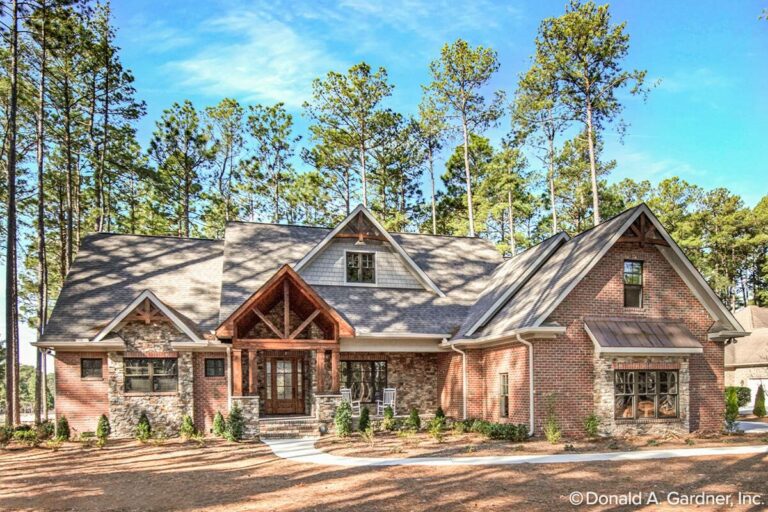 4-Bedroom Single-Story Craftsman Home With Screened Porch and Bonus Room (Floor Plan)