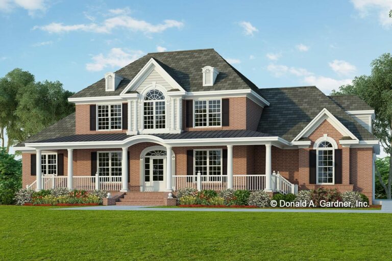 Traditional 5-Bedroom 2-Story Country Style Home with Main-floor Master Bedroom (Floor Plan)
