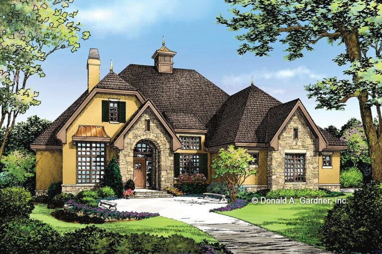 3-Bedroom Single-Story European Cottage with Spacious Bonus Room (Floor Plan)