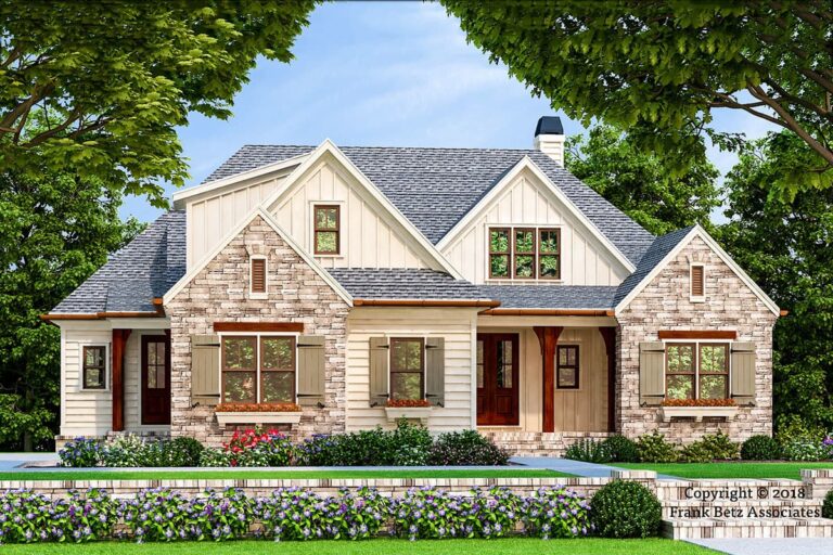 4-Bedroom 2-Story Split Bedroom House with Upstairs Expansion (Floor Plan)