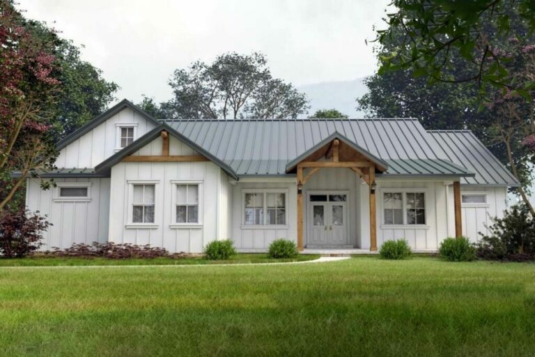 3-Bedroom Two-Story Modern Farmhouse With Spacious Two-Car Garage (Floor Plan)