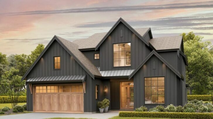 4-Bedroom 2-Story Modern Farmhouse with 2-Story Great Room (Floor Plan)