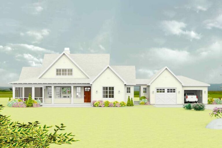 4-Bedroom Single-Story Modern Farmhouse with Spacious Great Room (Floor Plan)