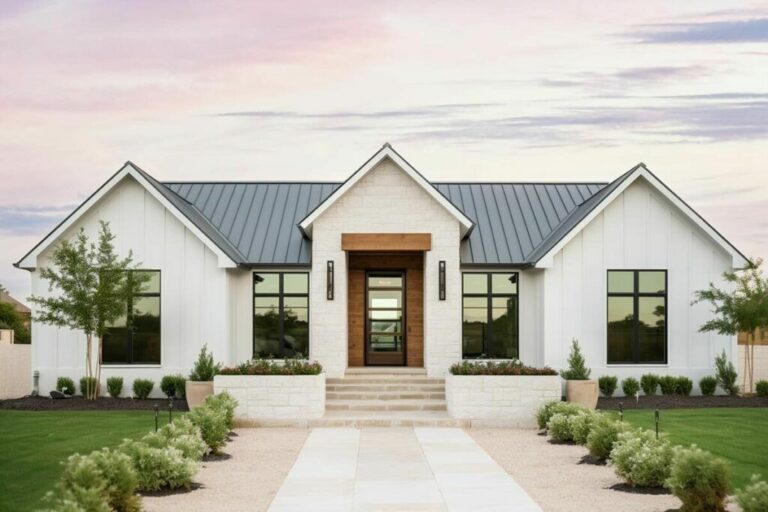 Contemporary Ranch One-Story 4-Bedroom Farmhouse with Flex Room (Floor Plan)