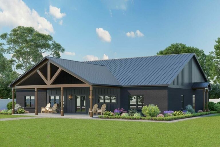 4-Bedroom 2-Story Barndominium Style Country Home with Flex Room (Floor Plan)