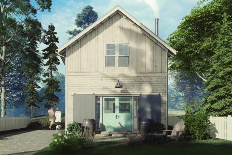 2-Bedroom Two-Story Barndominium House with Open Concept Living (Floor Plan)