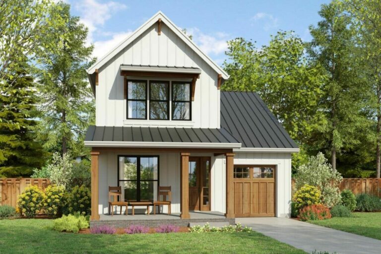 4-Bedroom Dual-Story Modern Farmhouse with Bonus Room (Floor Plan)