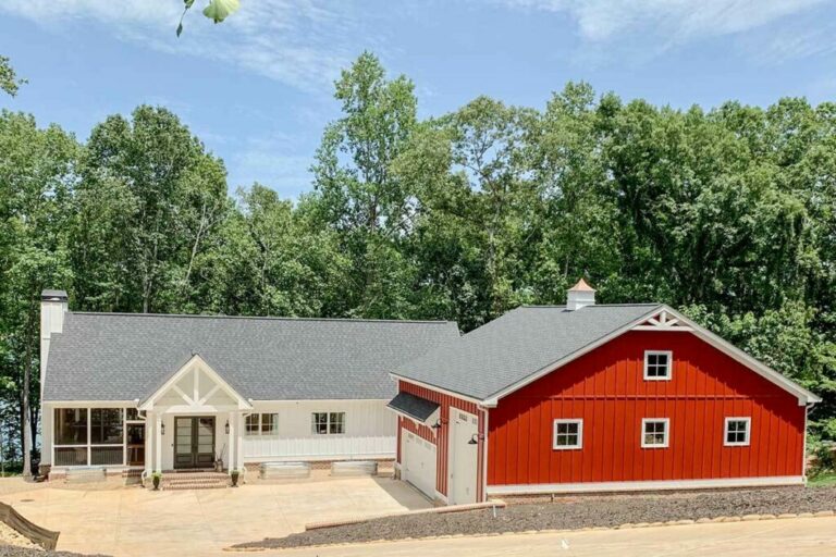 Barndominium Style 4-Bedroom 2-Story Craftsman Ranch House with Car Studio (Floor Plan)