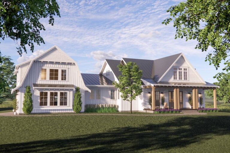 4-Bedroom 2-Story Farmhouse With Optional In-law Suite above Garage (Floor Plan)