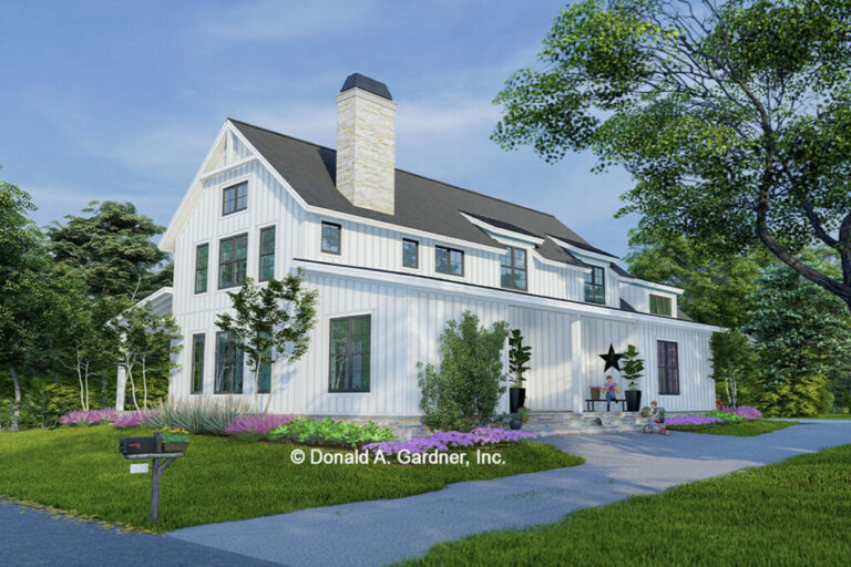 Two-Story 4-Bedroom Barndo Style House with Bonus Above Garage (Floor Plan)
