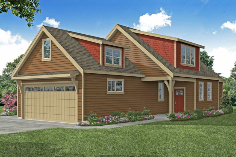 Craftsman Style 3-Bedroom 2-Story Barndominium House With Narrow Entry and Elongated Midsection (Floor Plan)