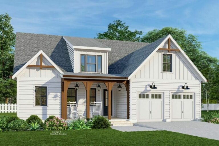 4-Bedroom Dual-Story New American Farmhouse with Optionable Second Level (Floor Plan)