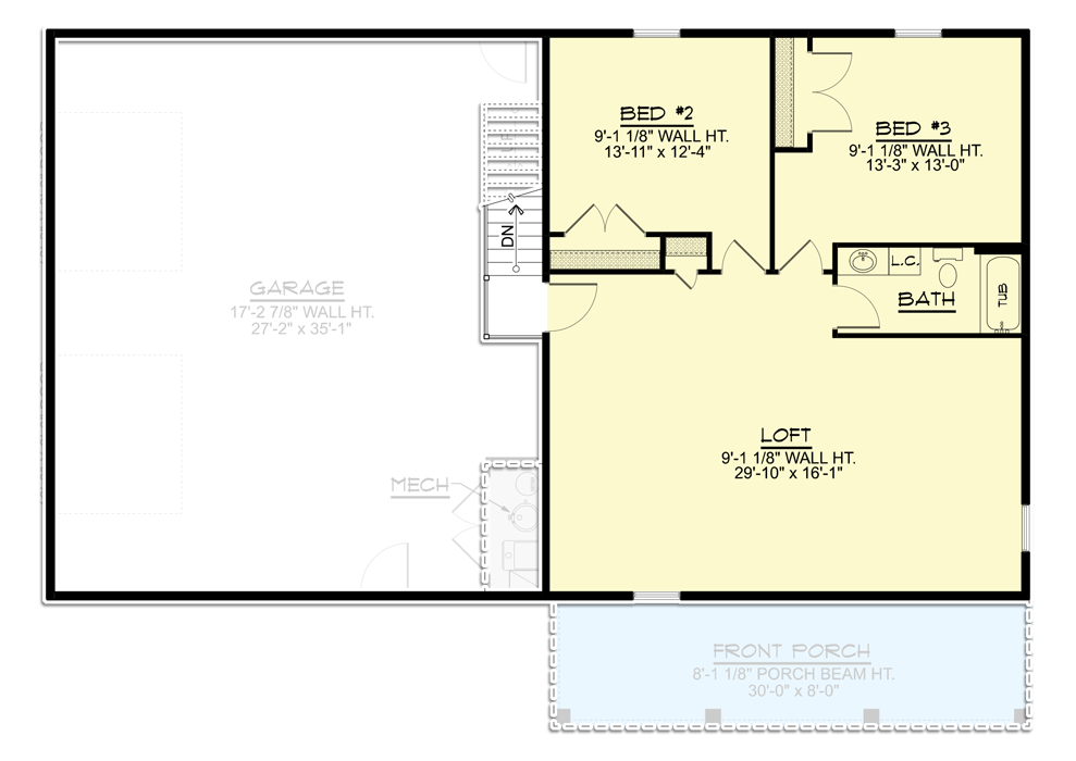 Bedroom Dual Story Barndominium House With Spacious Garage Floor Plan Homeapricot