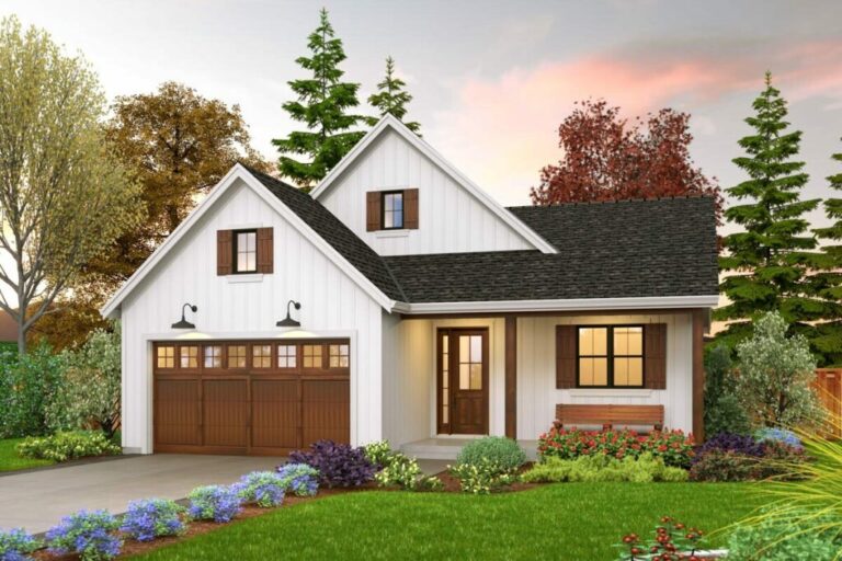 3-Bedroom Single-Story Modern Farmhouse With Vaulted Great Room (Floor Plan)