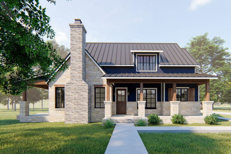 Two-Story 3-Bedroom Modern Farmhouse With Ample Outdoor Living Space (Floor Plan)