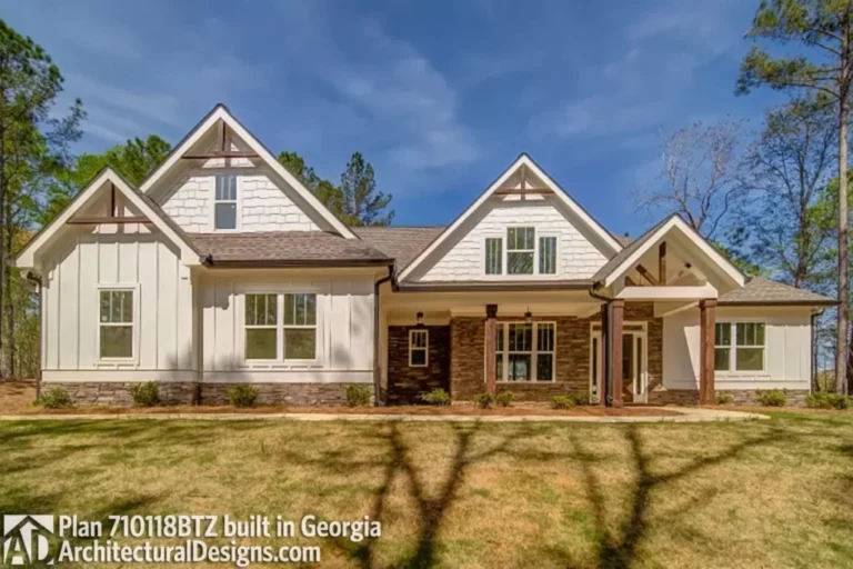 4-Bedroom One-Story Modern Farmhouse with Optional Second Floor (Floor Plan)