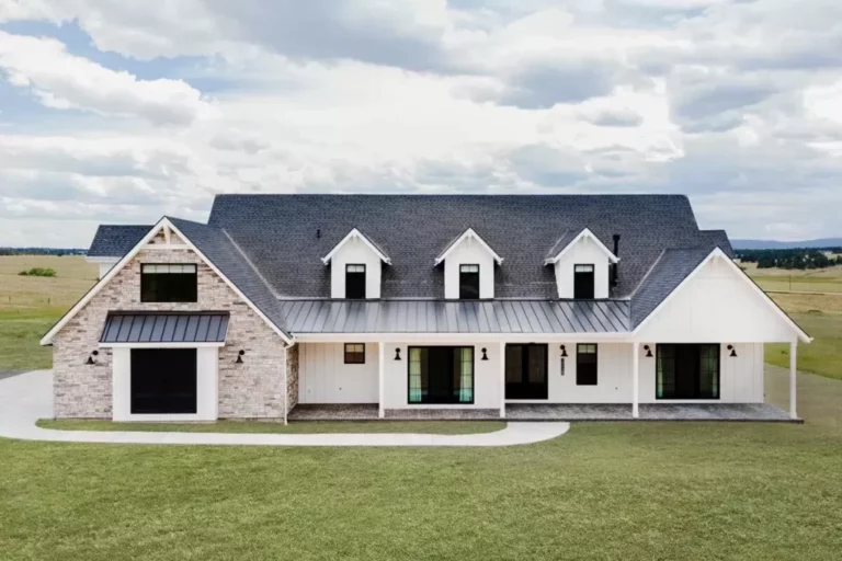 7-Bedroom 2-Story Modern Farmhouse with Home Office and Flex Room (Floor Plan)