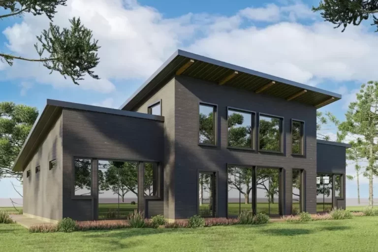 3-Bedroom Dual-Story Contemporary Mountain House with Vaulted Great Room and Loft (Floor Plan)