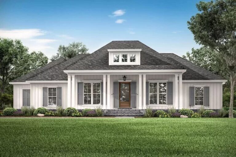 Dual-Story 3-Bedroom New American House with Bonus Room Retreat (Floor Plan)