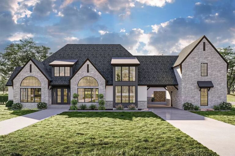 5-Bedroom 2-Story Transitional House with Private Apartment (Floor Plan)