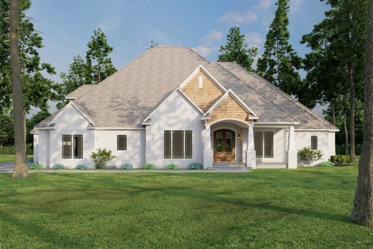 4-Bedroom 1-Story Modern Farmhouse With Bonus Room and Dual Garage Entry (Floor Plan)