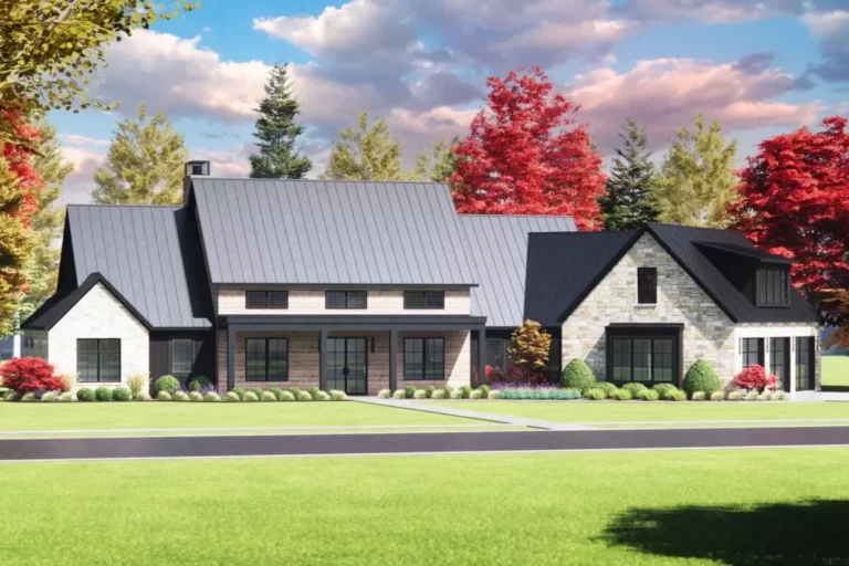 4-Bedroom 1-Story Modern Farmhouse with Bonus Room (Floor Plan)