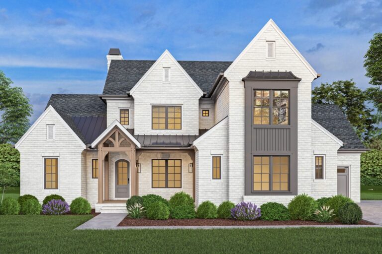 4-Bedroom Two-Story Transitional House with Bonus Room Option (Floor Plan)