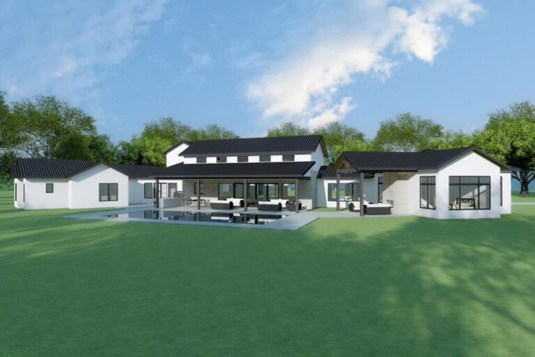 Sprawling Hill Country Home Plan with a Deluxe Master Wing