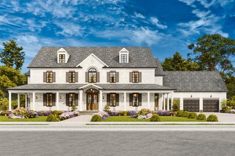 6-Bedroom 2-Story European-Style Modern Farmhouse With Grand Game Room & 3-Car Garage (Floor Plan)